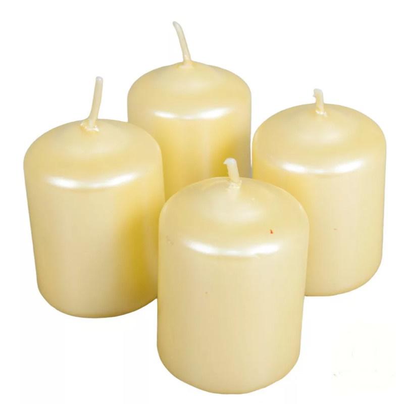 Adventi metál gyertya szett 40x60mm - Krém