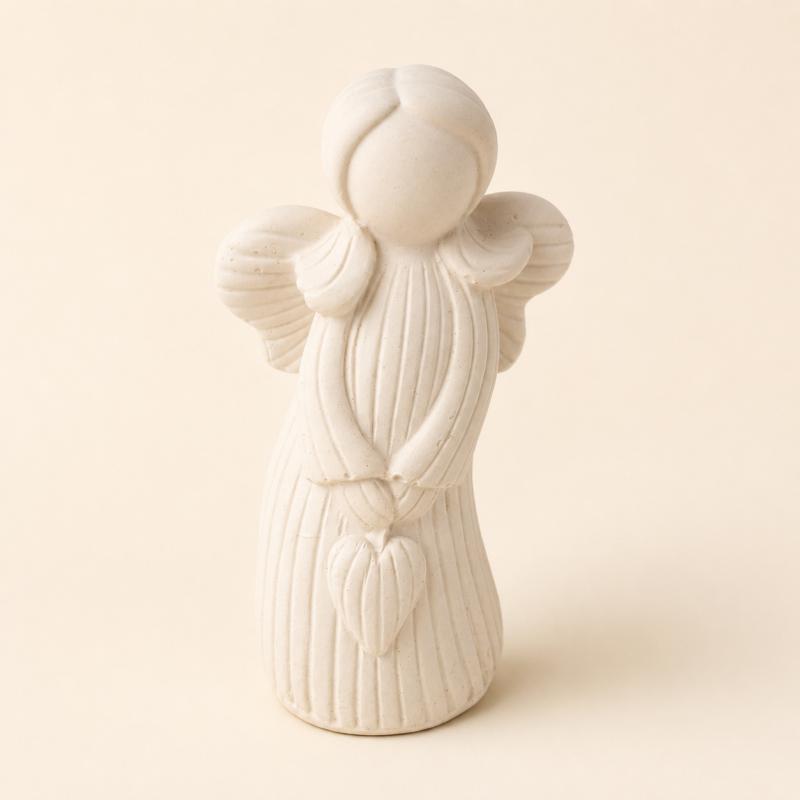 Arctalan angyal kerámiapor figura – natúr
