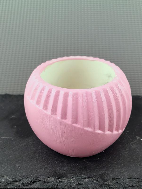 Átlós csíkos kaspó - Rózsaszín