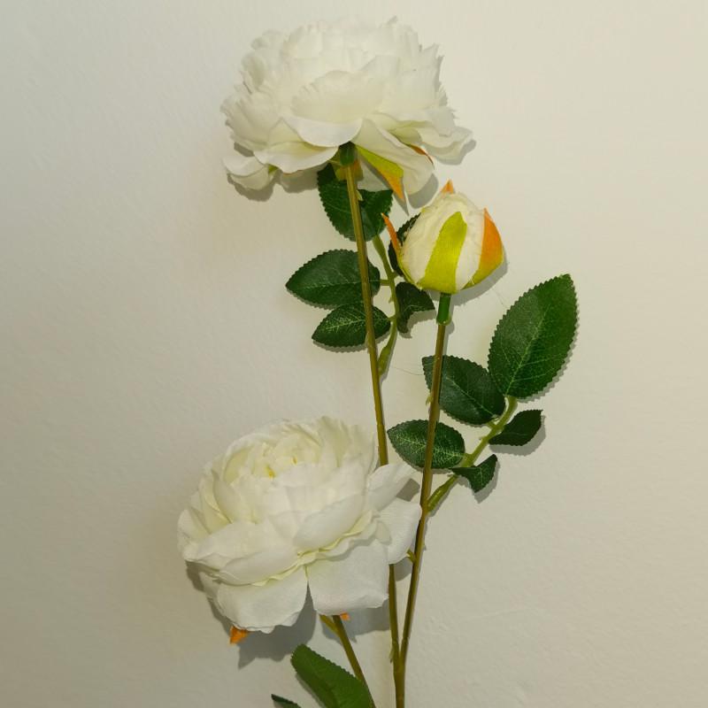 Boglárka ág 3 virágos - Fehér