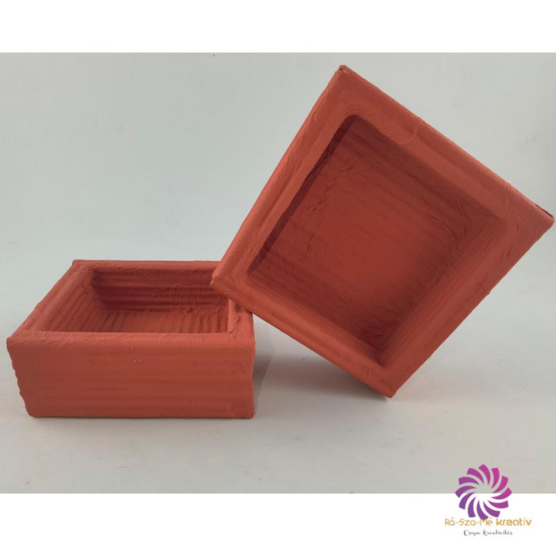 Box alap 10x10x4 cm - Matt Korall