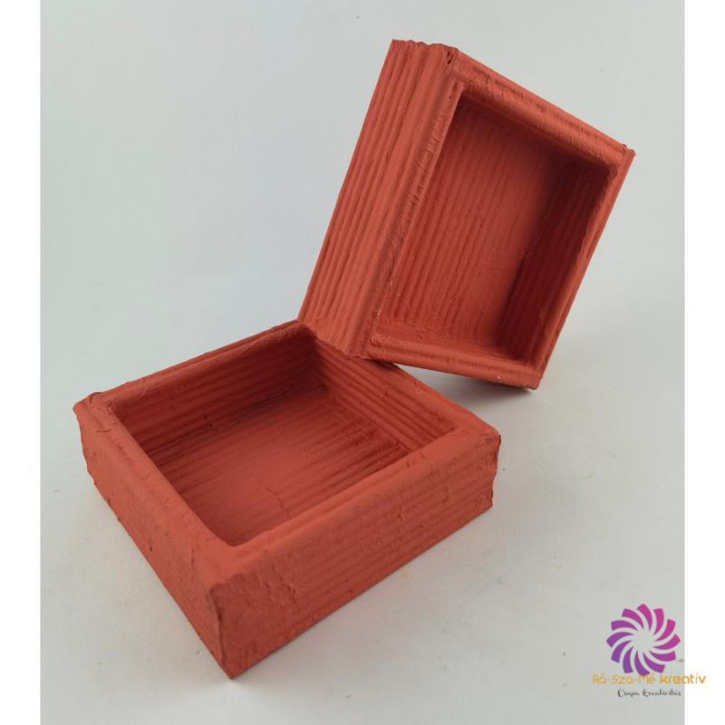 Box alap 12x12x4 cm - Matt Korall