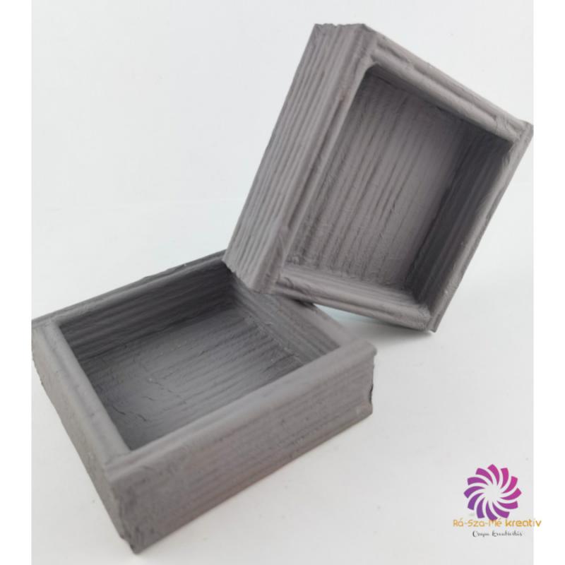 Box alap 12x12x4 cm - Matt Vintage Szürke