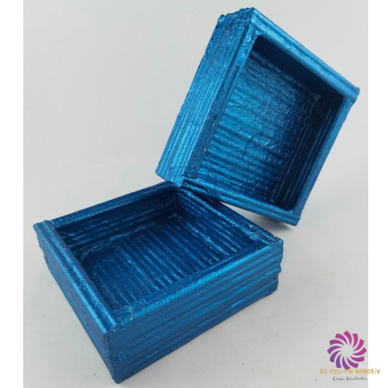 Box alap 12x12x4 cm - Metál Kék