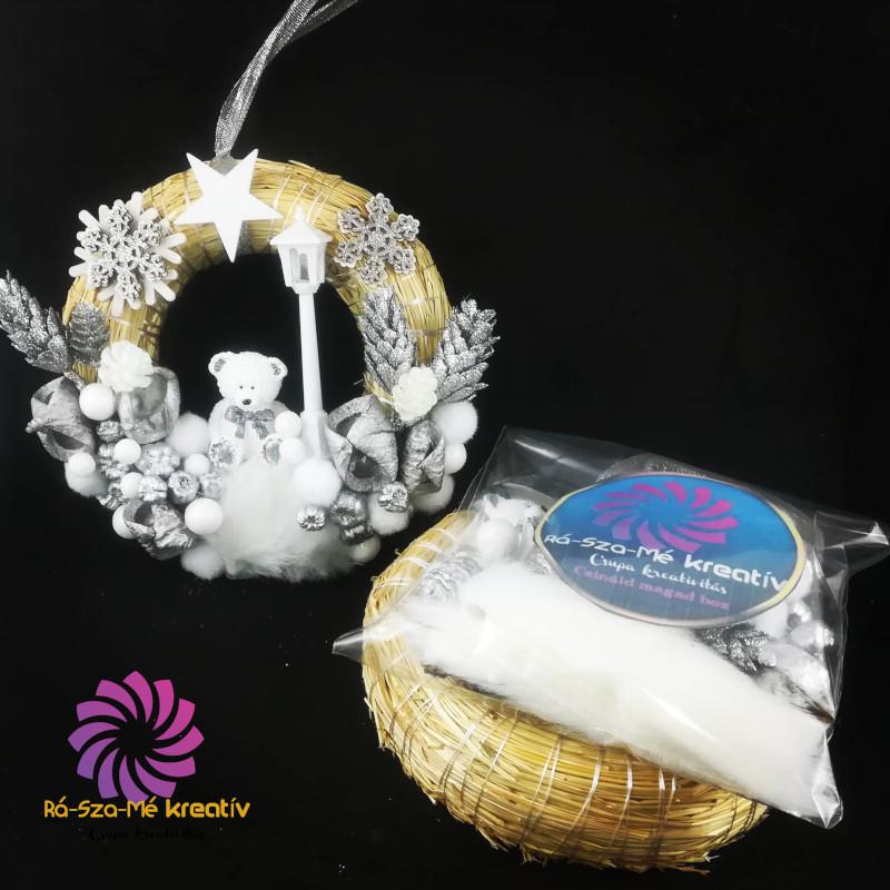 Csináld Magad! Fehér-Ezüst Ajtódísz