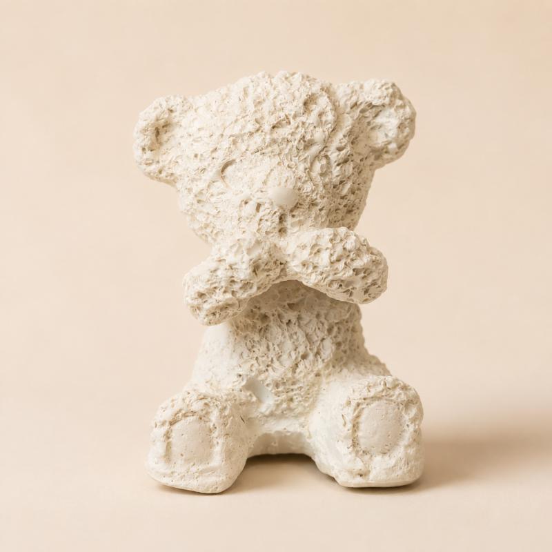 Cuki ronda maci kerámiapor figura – natúr