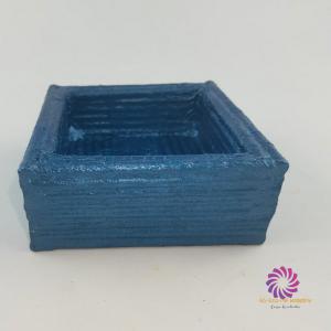 Box alap 10x10x4 cm - Metál Kék