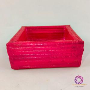 Box alap 10x10x4 cm - Metál Magenta