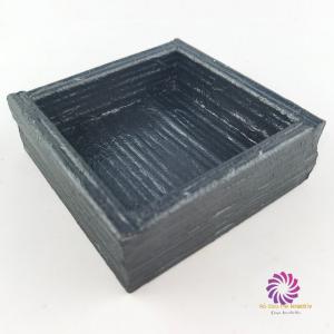 Box alap 12x12x4 cm - Metál Grafit