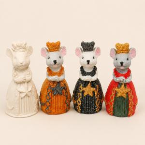 Egérkirályné kerámiapor figura – natúr vagy festett