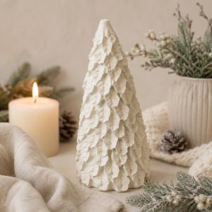 Fenyőfa kerámiapor figura – natúr
