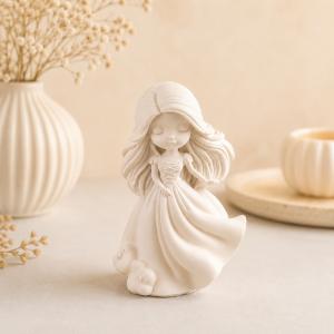 Hercegnő kerámiapor figura – natúr
