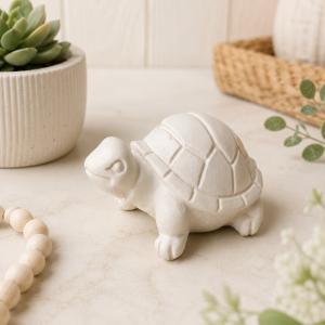 Kicsi teknős kerámiapor figura – natúr vagy festett