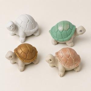 Kicsi teknős kerámiapor figura – natúr vagy festett