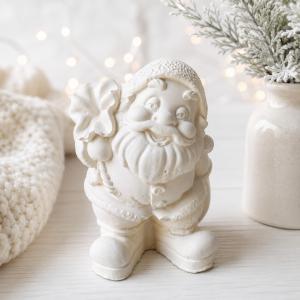 Mikulás (batyus) kerámiapor figura – natúr vagy festett