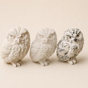 Nagy bagoly kerámiapor figura – natúr vagy festett