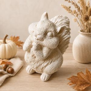 Nagy mókus kerámiapor figura – natúr vagy festett