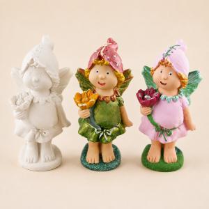 Nagy tündér kerámiapor figura – natúr vagy festett