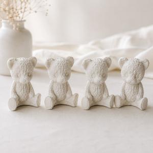Pici maci 4 db-os szett kerámiapor figura – natúr vagy festett