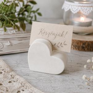 Szív kerámiapor kártyatartó – natúr vagy festett