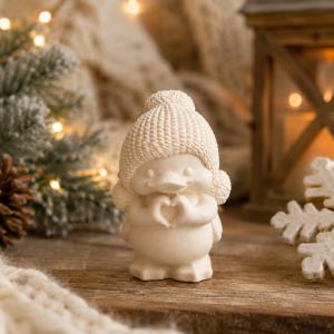 Szíves kacsa kerámiapor figura – natúr