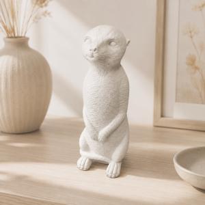 Szurikáta kerámiapor figura – natúr