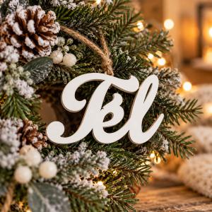 Tél felirat, fehér lézervágott fa, 7 × 10 cm – 4 db/csomag