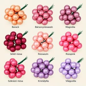 Üveggömb pick 2 cm matt – rózsaszín és lila árnyalatok