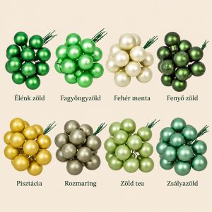 Üveggömb pick 2 cm matt – zöld árnyalatok