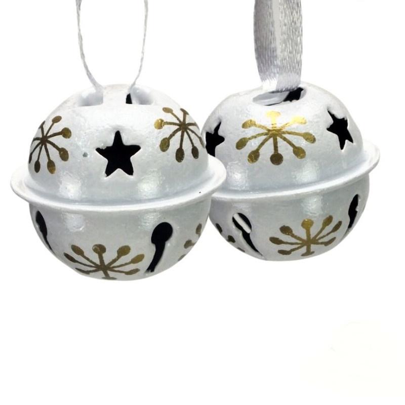 Fém Csengettyű Fehér-Arany 2,7x3 cm - 8 db/cs