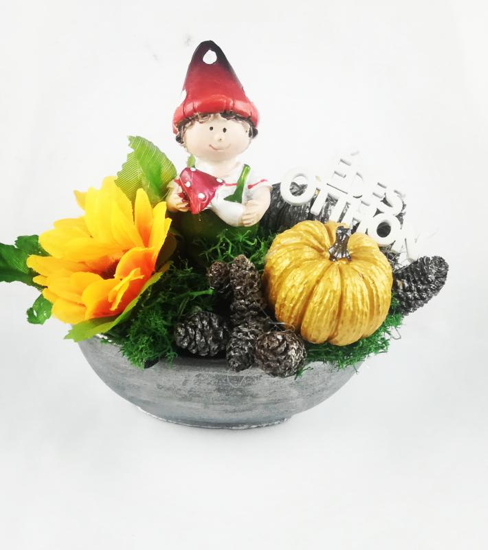 Gomba-fiú asztaldísz