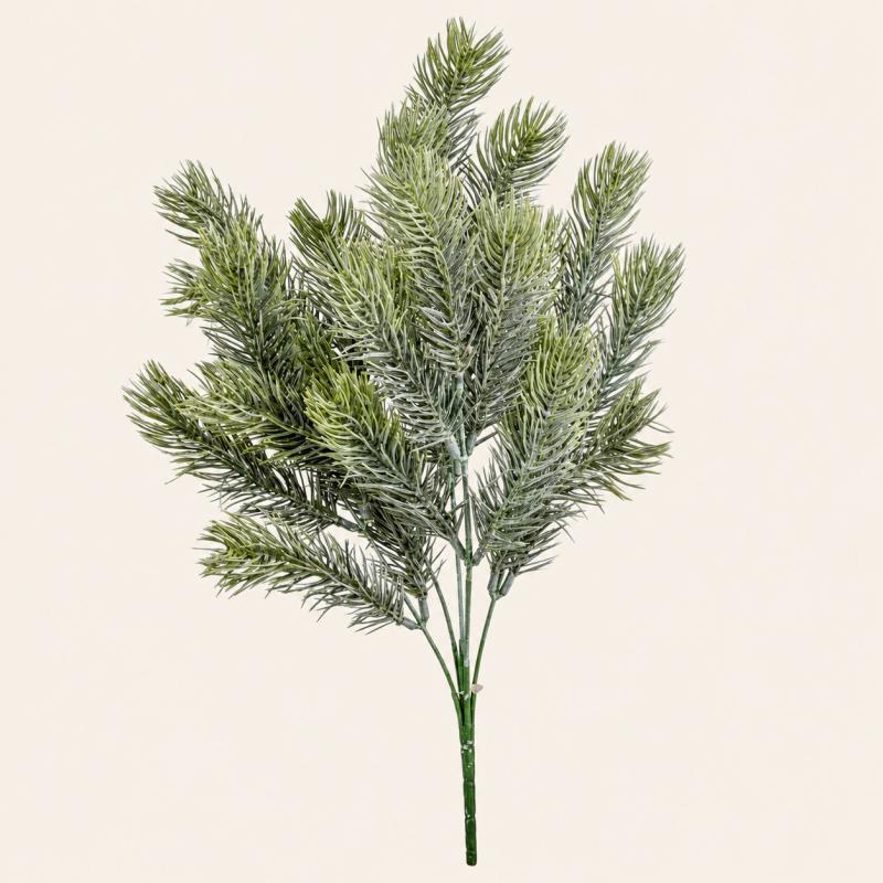 Hamvas dekor fenyőág – 38 cm, 5 ágú