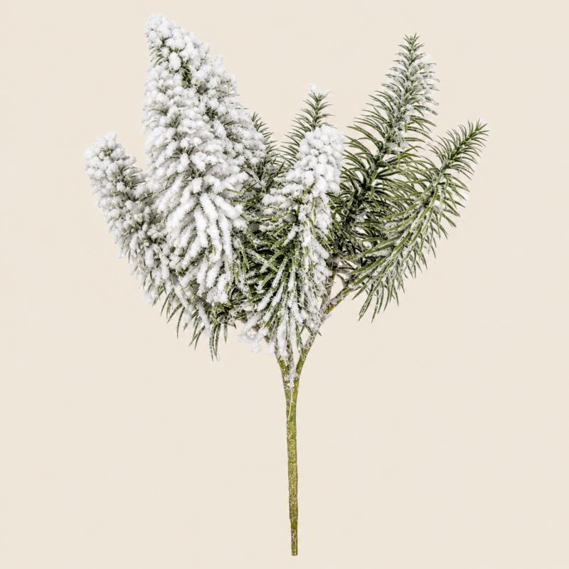 Havas dekor fenyőág – 32 cm