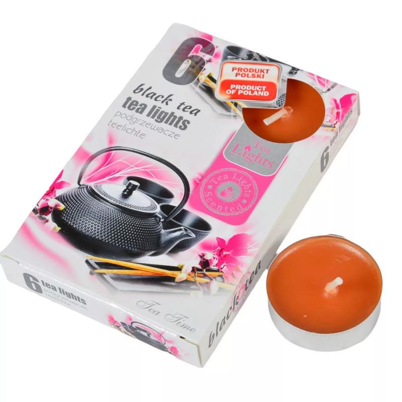 Illatgyertya 6 db-os - Fekete Tea