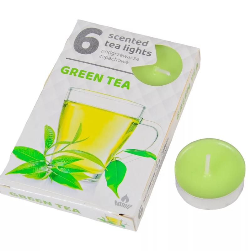 Illatgyertya 6 db-os - Zöld Tea