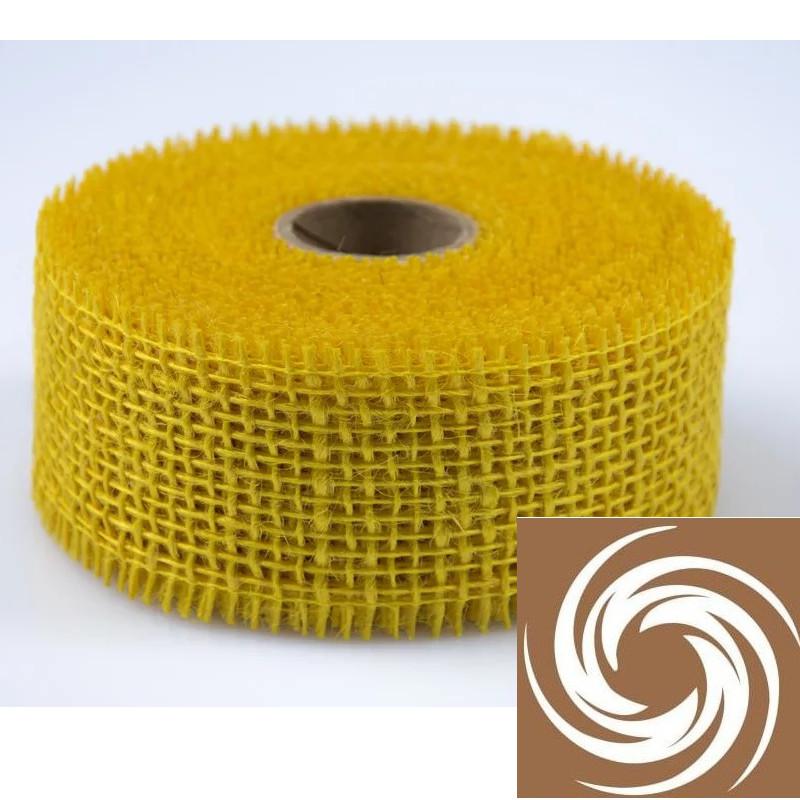 Juta szalag 5cmx9m - Sárga