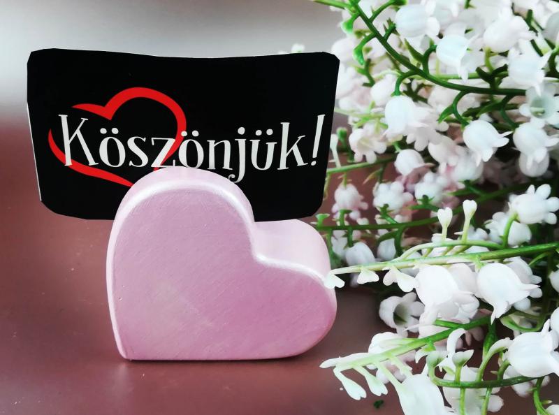 Kártyatartó szív - Rózsaszín