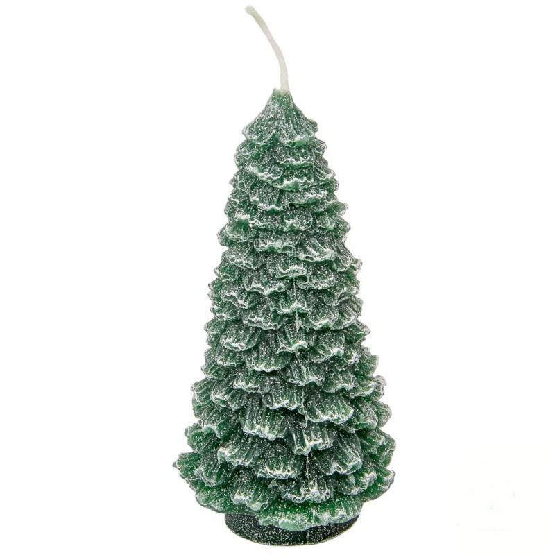 Kontúros Fenyőfa Gyertya 75x145mm - Zöld