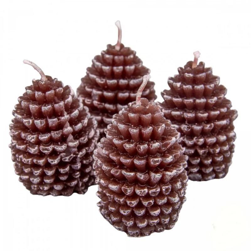 Kontúrozott Toboz Gyertya kicsi 52x70 mm - Csoki