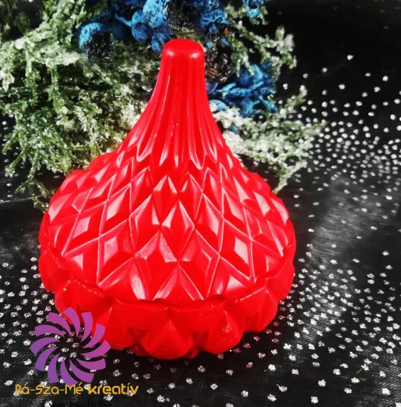 Kúpos Ékszertartó - Piros