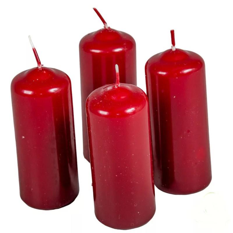 Mártott Henger Gyertya 40x100 mm - Bordó