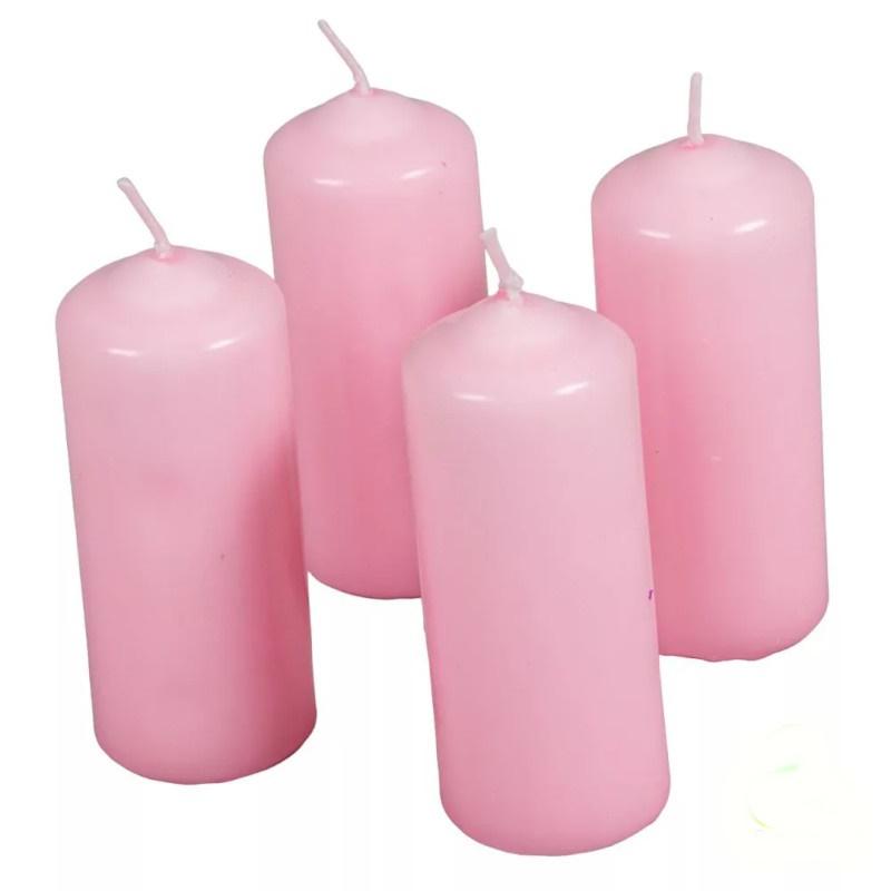 Mártott Henger Gyertya 40x100 mm - Rózsaszín