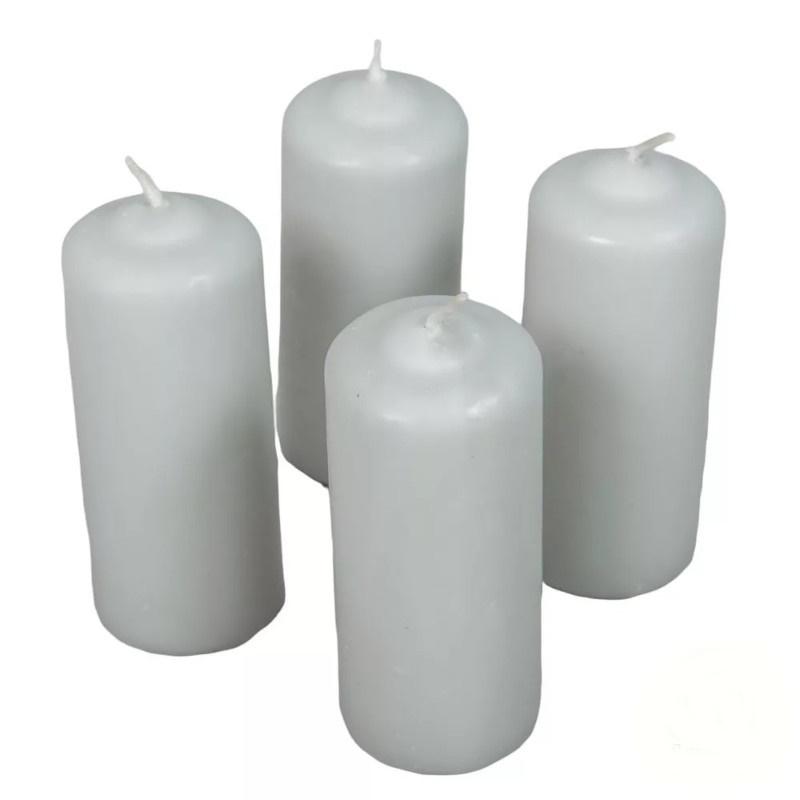 Mártott Henger Gyertya 40x100 mm - Világos Szürke