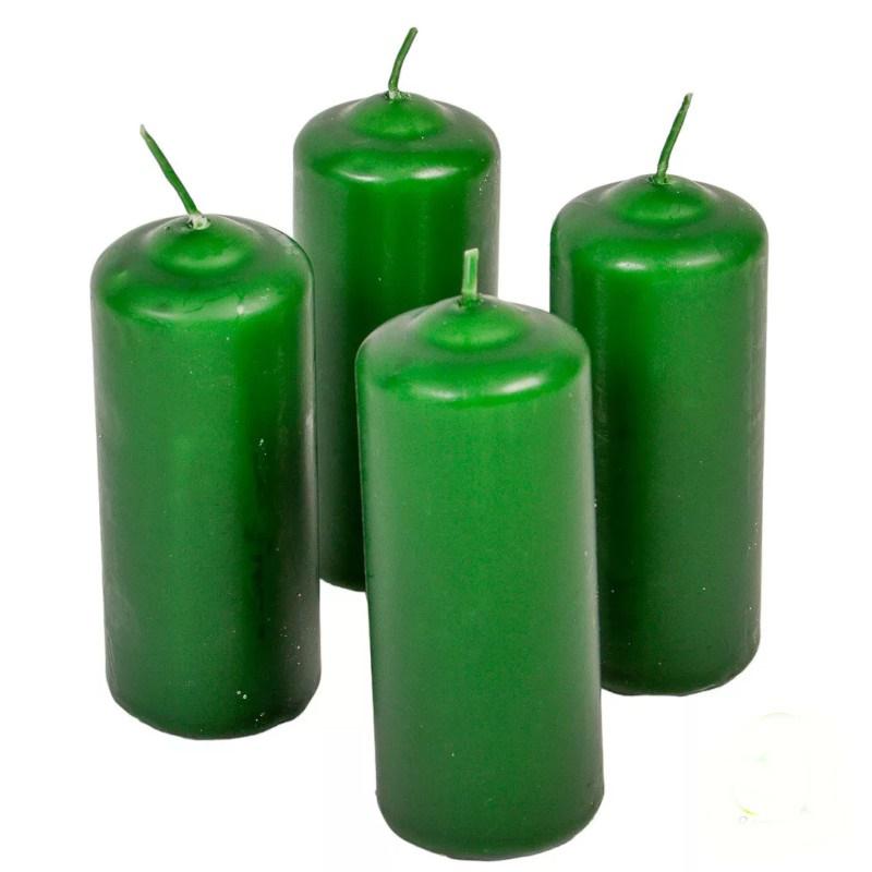 Mártott Henger Gyertya 40x100 mm - Zöld