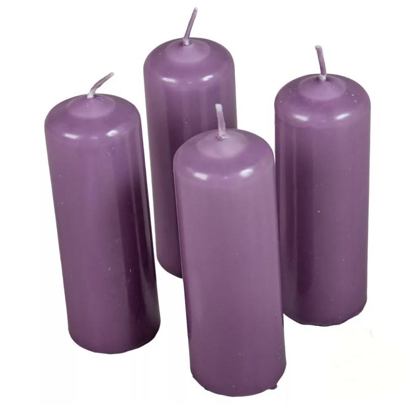 Mártott Henger Gyertya 40x120 mm - Halvány Lila