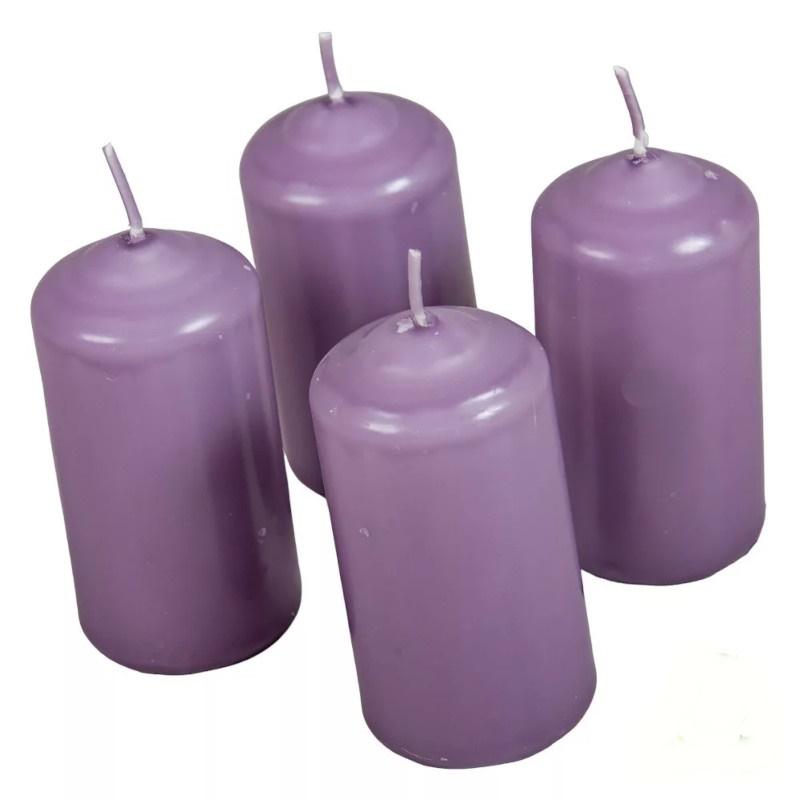 Mártott Henger Gyertya 40x80 mm - Halvány Lila