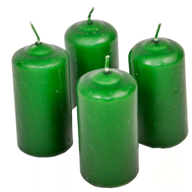 Mártott Henger Gyertya 40x80 mm - Zöld