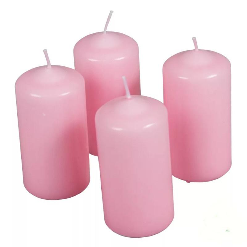 Mártott Henger Gyertya 50x100 mm - Rózsaszín