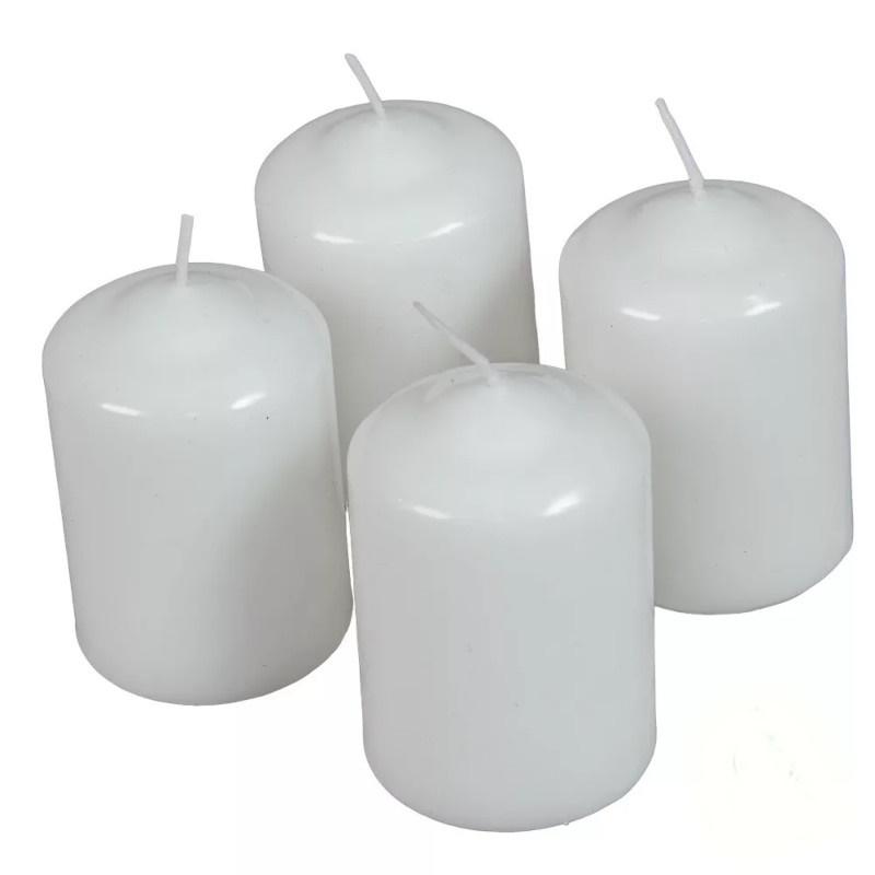 Mártott Henger Gyertya 50x75 mm - Fehér