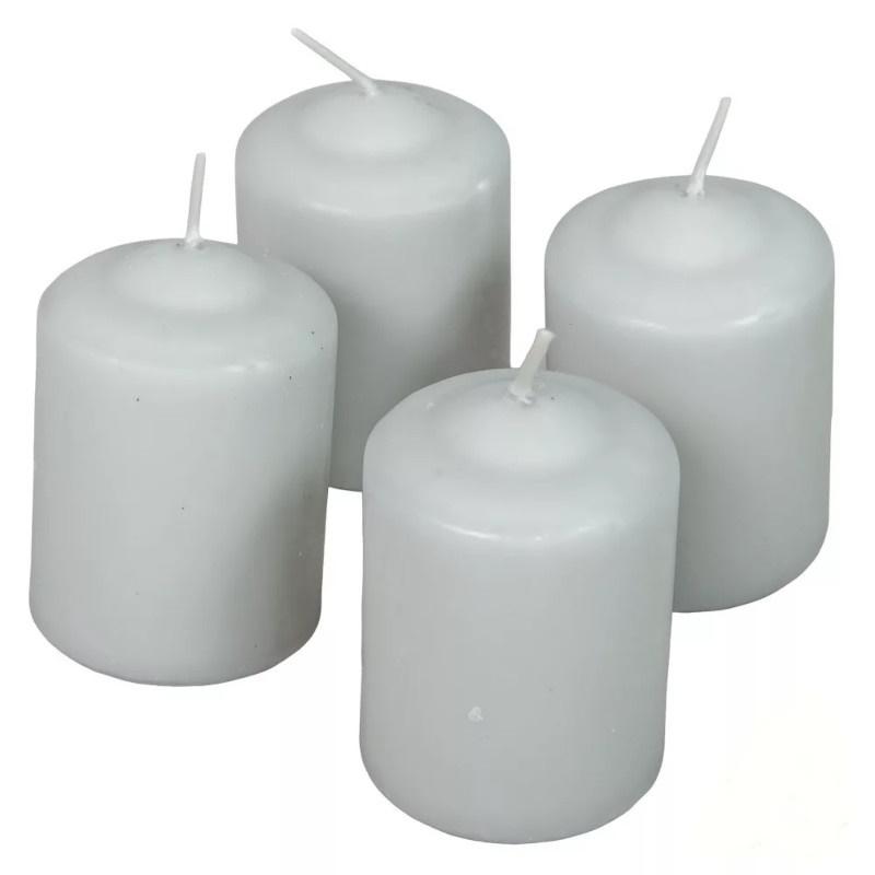 Mártott Henger Gyertya 50x75 mm - Világos Szürke